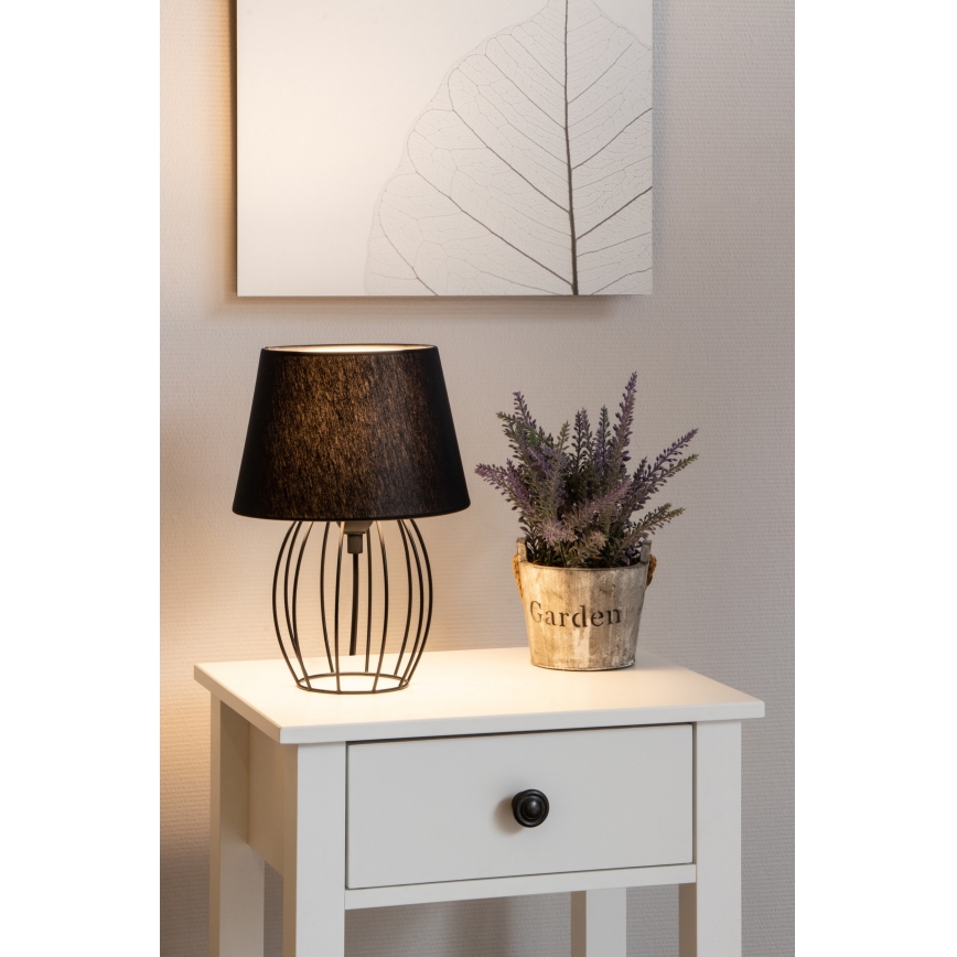 Spot-Light - Lampe de table MANGOO 1xE27/40W/230V noire