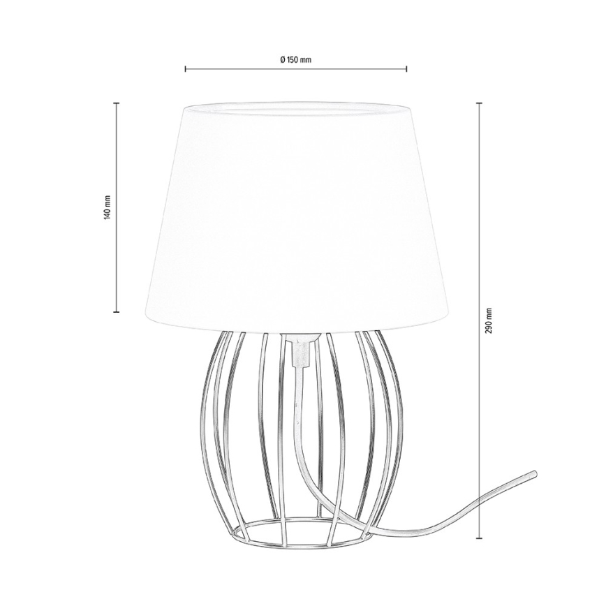 Spot-Light - Lampe de table MANGOO 1xE27/40W/230V noire