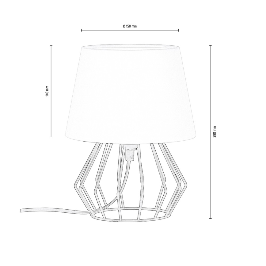 Spot-Light -  Lampada da tavolo MANGOO 1xE27/40W/230V grigia/nera