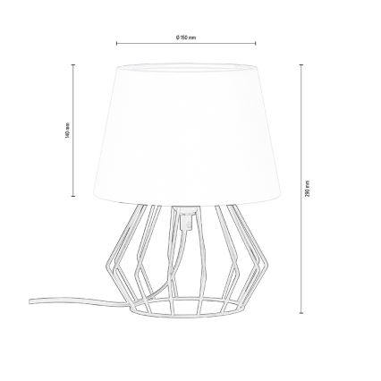 Spot-Light - Lampe de table MANGOO 1xE27/40W/230V noire