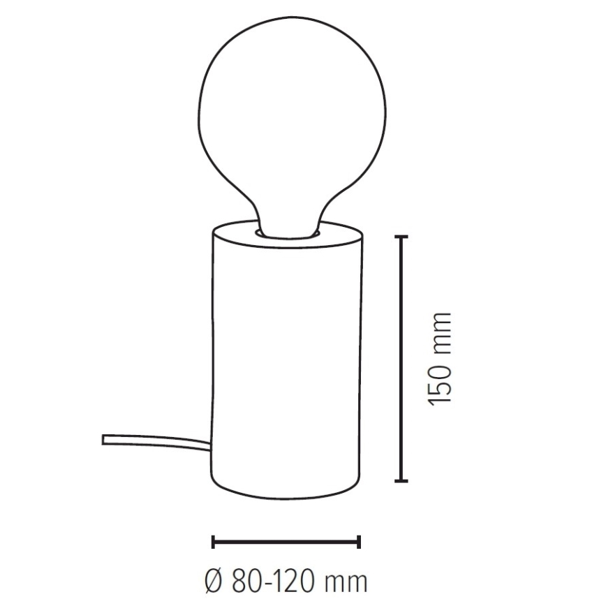 Lampe de table TRABO 1xE27/25W/230V pin - certifié FSC