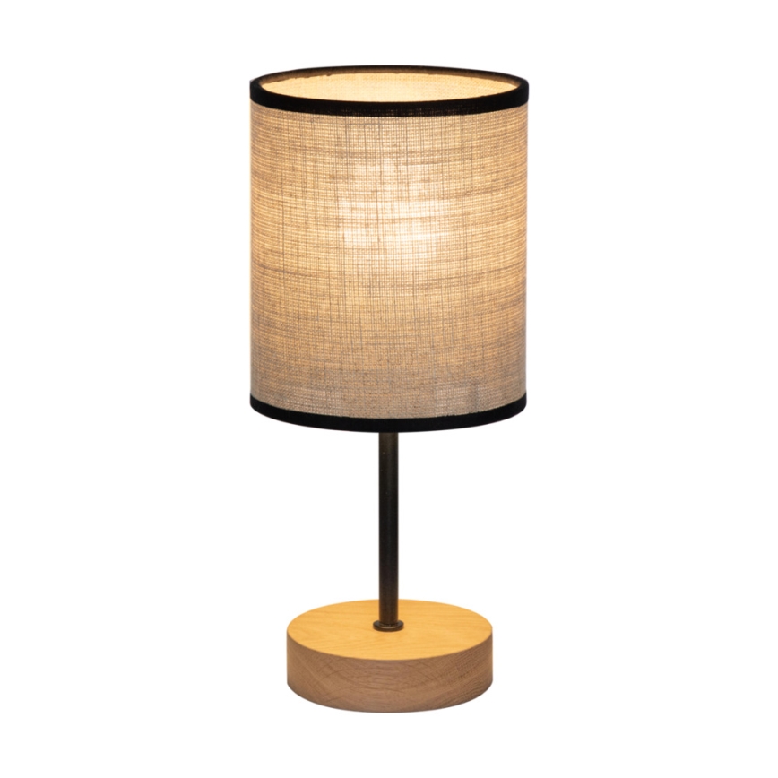 Lampada da tavolo NEGRO 1xE27/25W/230V quercia