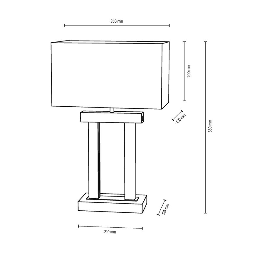 Lampada da tavolo LED dimmerabile HAKON 1xE27/40W+2xLED/7,5W/230V 55 cm quercia