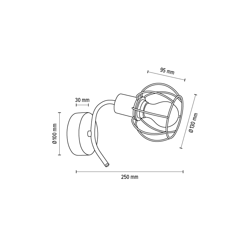 Applique VIVIANE 1xE27/60W/230V quercia - certificato FSC