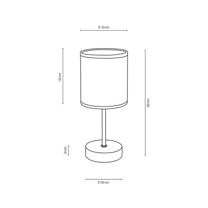 Lampe de table BOHO 1xE27/25W/230V chêne