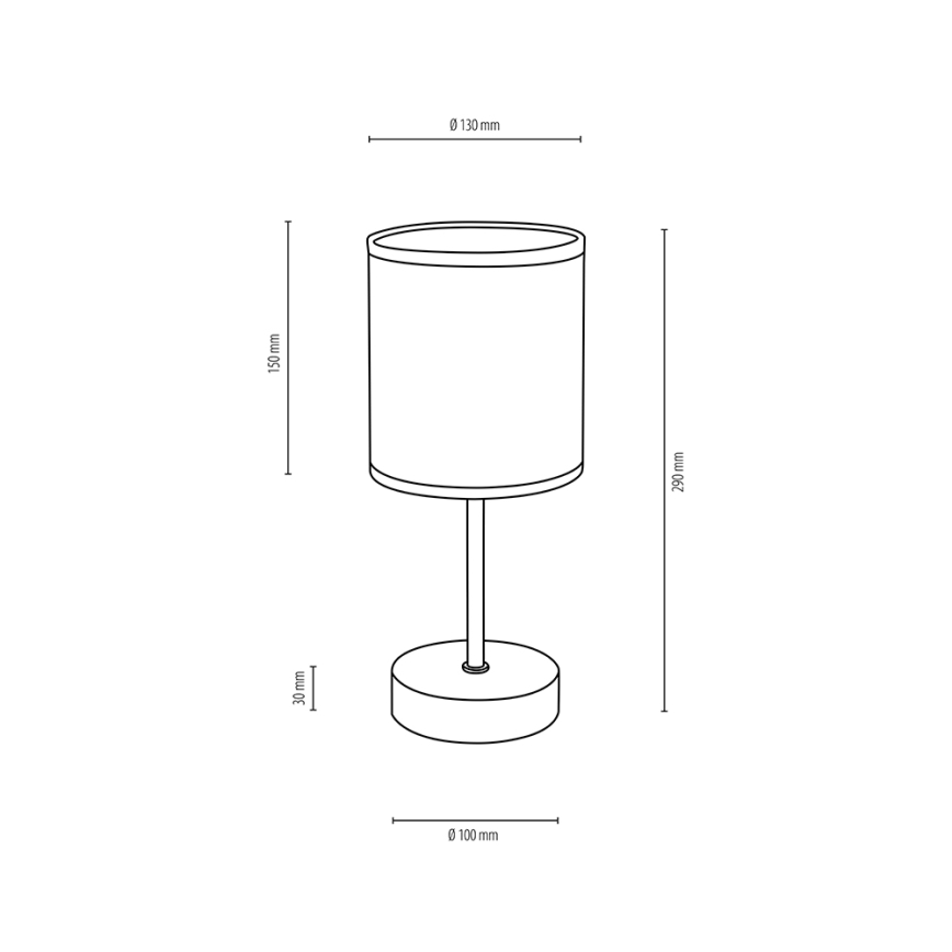 Lampe de table BOHO 1xE27/25W/230V chêne