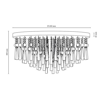 Plafoniera LUXORIA 8xG9/28W/230V