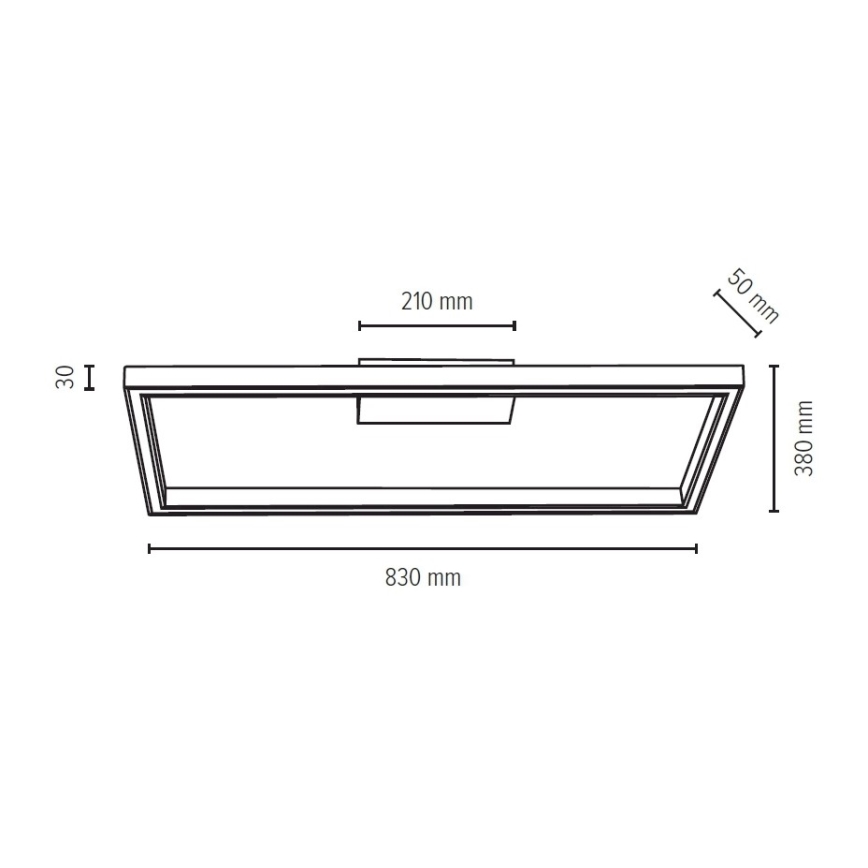 Plafonnier LED dimmable RAMME LED/34W/230V chêne mat + télécommande