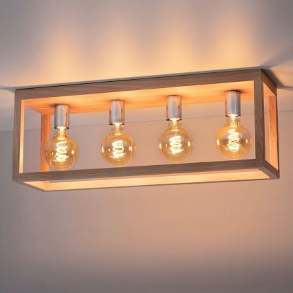 Plafoniera KAGO 4xE27/60W/230V quercia opaco