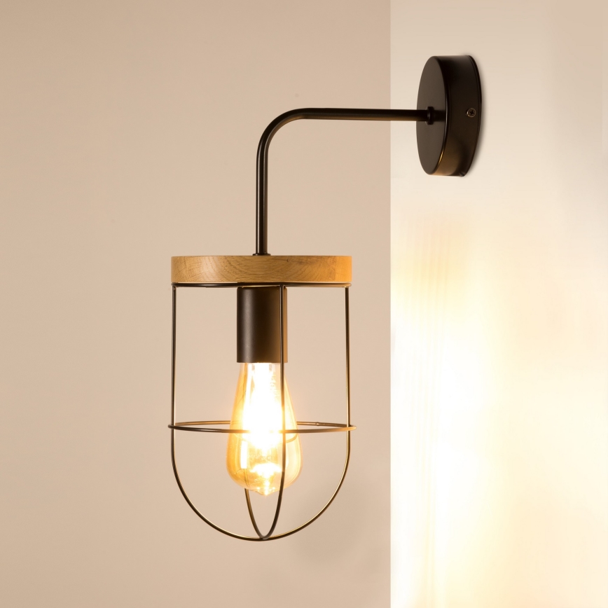 Applique NETUNO 1xE27/25W/230V quercia