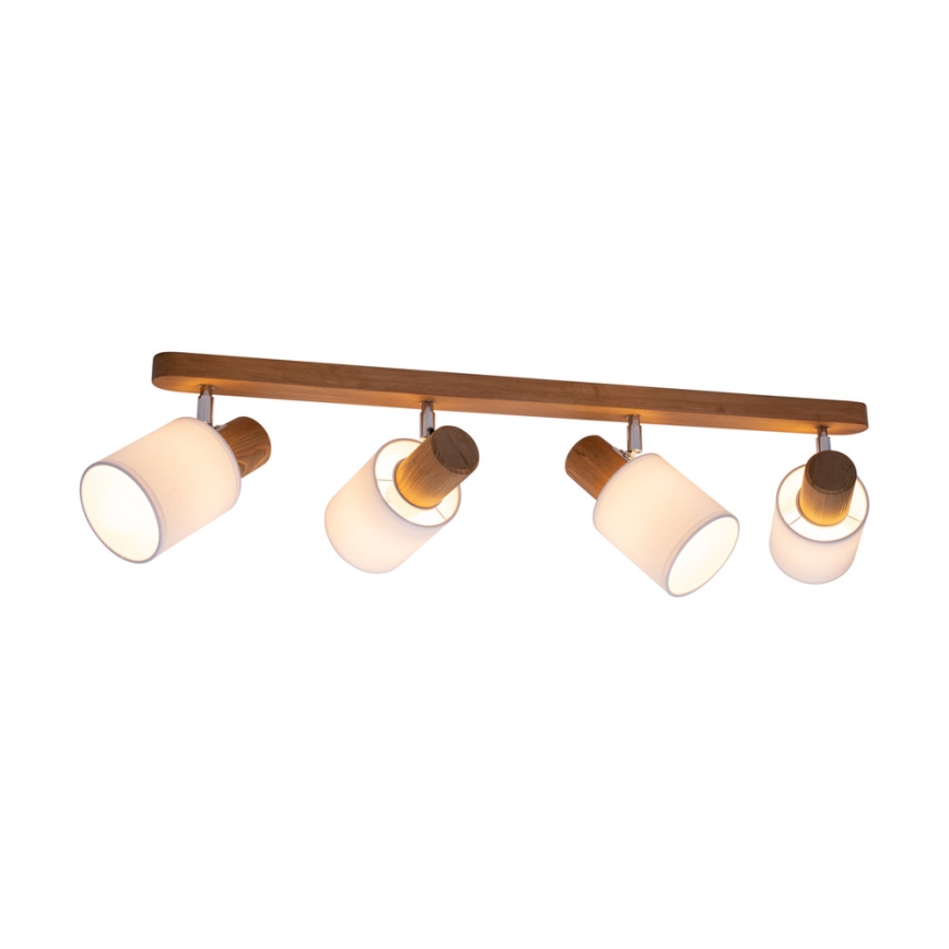 Faretto da binario TRENDY 4xE27/15W/230V pino - certificato FSC