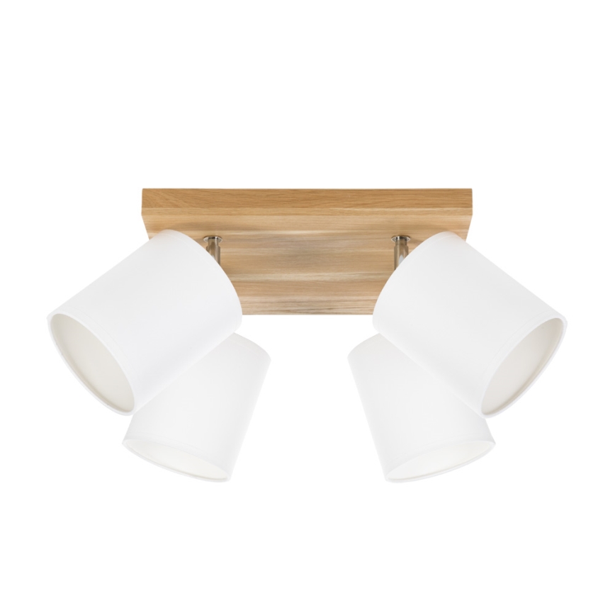 Spot de plafond APRILLIA 4xE27/25W/230V chêne/blanc
