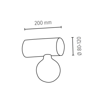 Applique TRABO 1xE27/25W/230V noce- certificato FSC