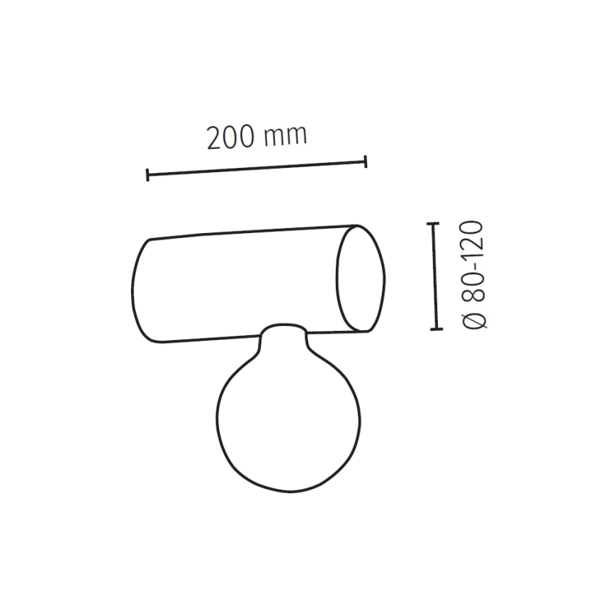 Applique TRABO 1xE27/25W/230V noce- certificato FSC