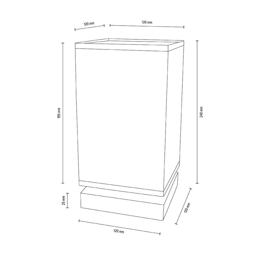 Tischleuchte FIRE 1xE27/25W/230V Eiche/beige Eiche