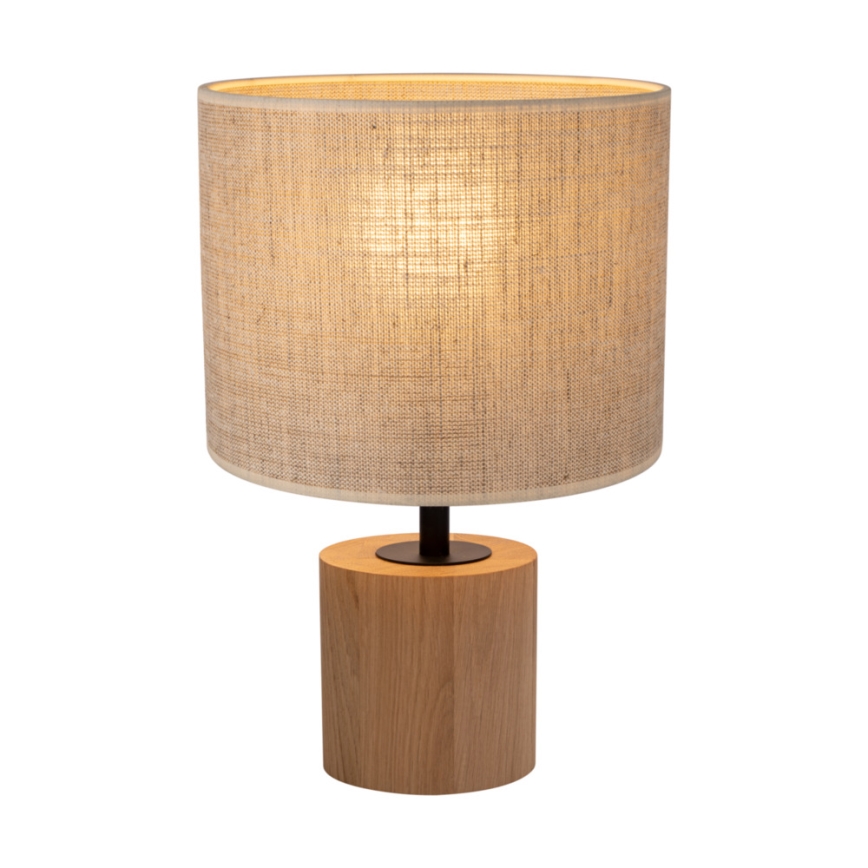 Tischleuchte KRETA 1xE27/25W/230V Eiche/beige Eiche