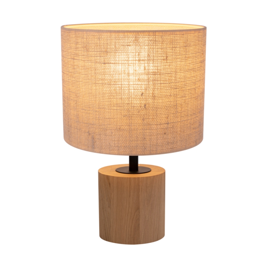 Lampada da tavolo KRETA 1xE27/25W/230V quercia/arancione quercia