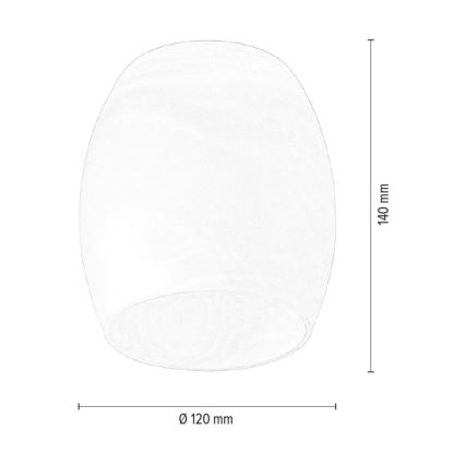 Ersatzlampenschirm für Hängeleuchte und Wandleuchte PISA E27 d 12 cm weiß