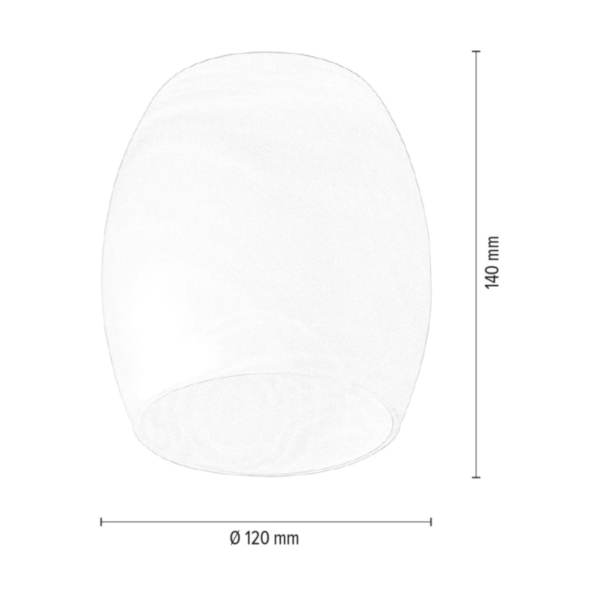 Ersatzlampenschirm für Hängeleuchte und Wandleuchte PISA E27 d 12 cm weiß