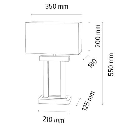Lampada da tavolo LED dimmerabile HAKON 1xE27/40W+ 2xLED/7,5W/230V 55 cm quercia