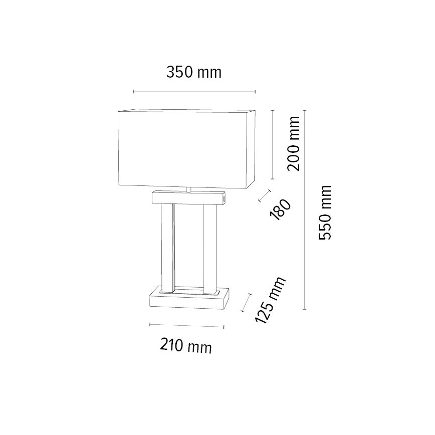 Lampada da tavolo LED dimmerabile HAKON 1xE27/40W+ 2xLED/7,5W/230V 55 cm quercia