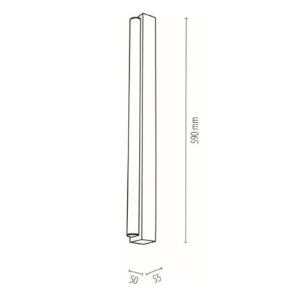 LED Badezimmerspiegelbeleuchtung AQUAVIVA LED/9W/230V 59 cm IP44 Eiche