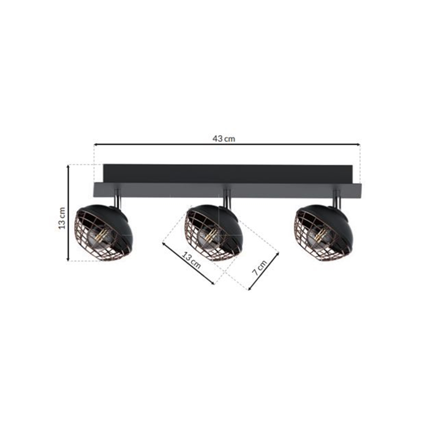 Spot LOGAN 3xE14/40W/230V