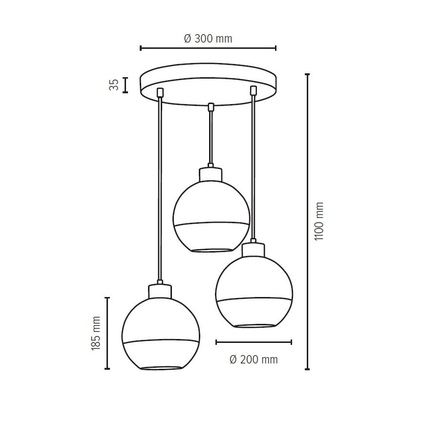 Verre de rechange LINEA d. 20 cm