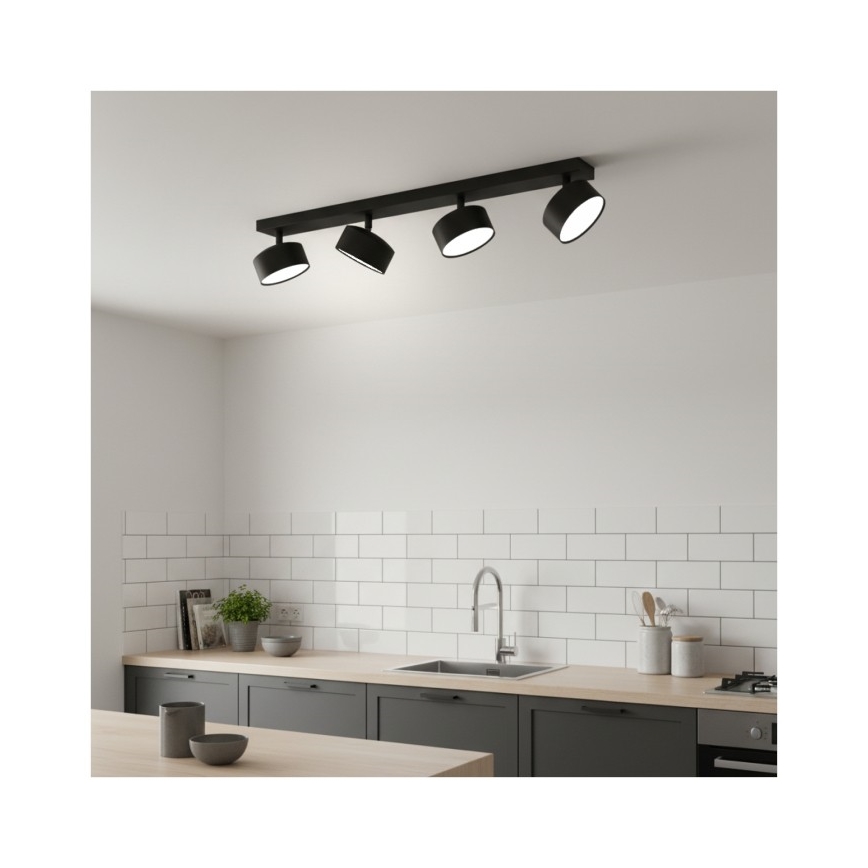 Spot LUNVIGO 4xGX53/35W/230V noir