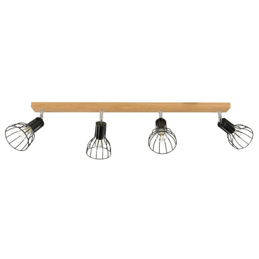 Spot MEGAN 4xE14/40W/230V chêne - certifié FSC