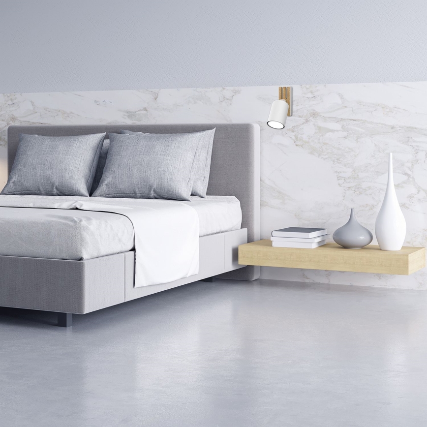 Spot mural TERRA 1xGU10/8W/230V blanc/chêne