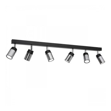 Spot NEST 6xGU10/8W/230V noir/chrome brillant