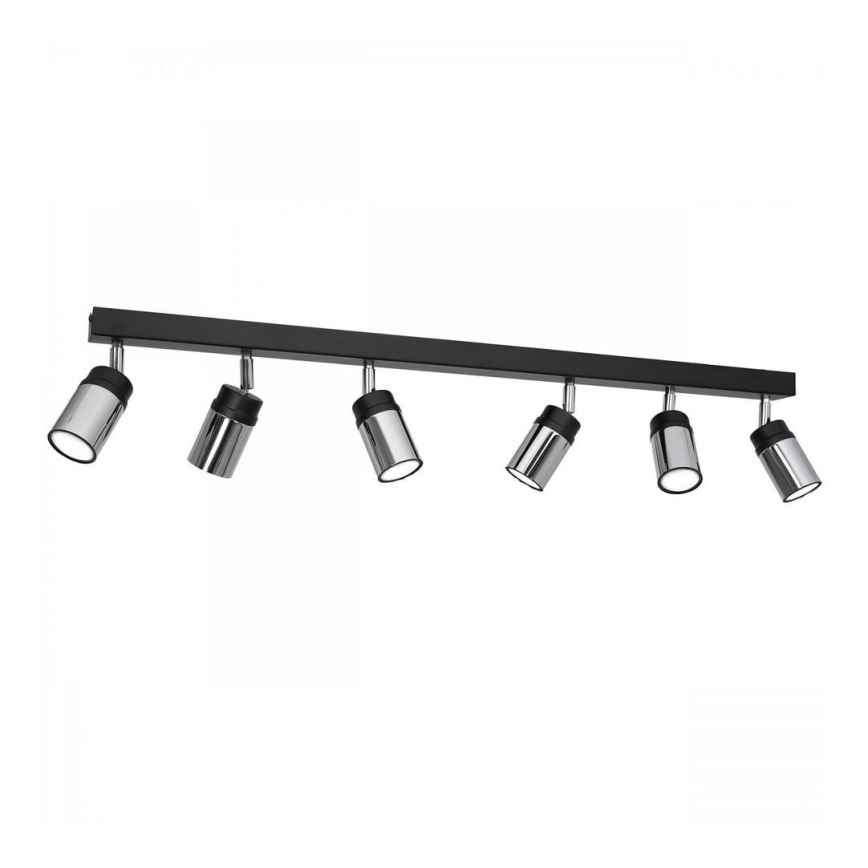 Spot NEST 6xGU10/8W/230V noir/chrome brillant