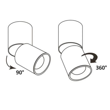 Spot NIXA 1xGU10/10W/230V blanc/or