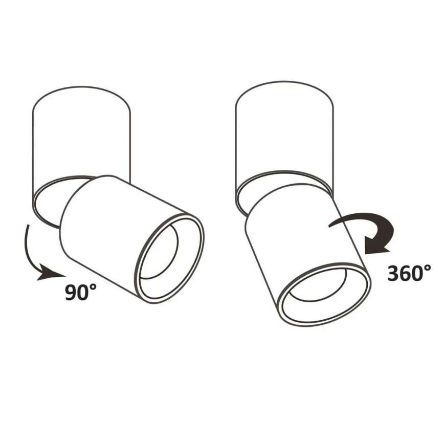 Spot NIXA 1xGU10/10W/230V blanc/or