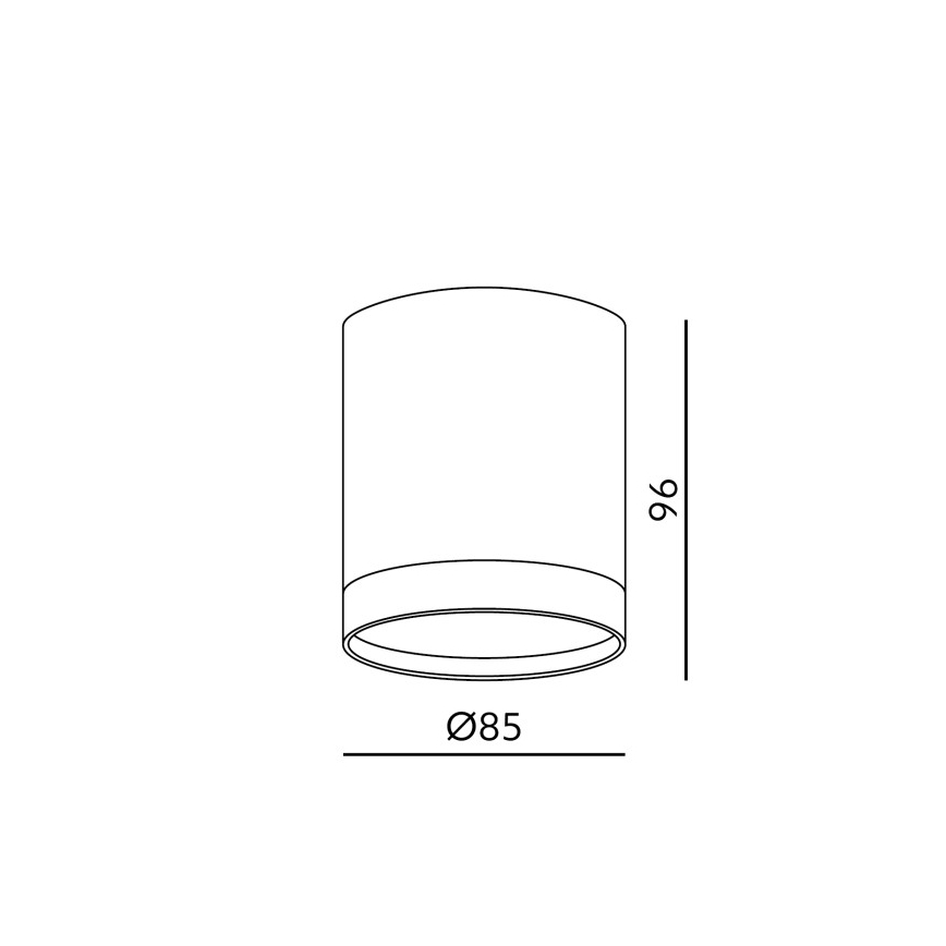 Spot OH12 1xGX53/35W/230V 9,6 cm noir