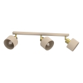Spot PARKLA 3xE27/15W/230V beige/doré