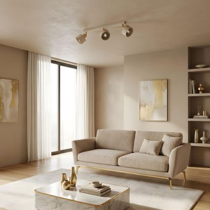 Spot PARKLA 3xE27/15W/230V beige/doré
