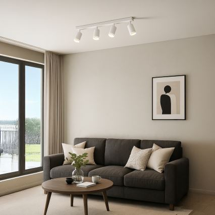 Spot PIPE 4xGU10/10W/230V blanc