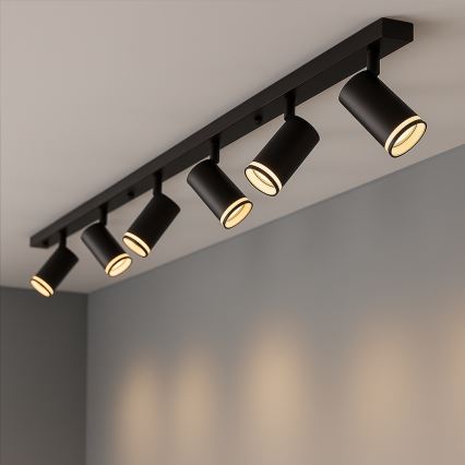 Spot PIPE 6xGU10/10W/230V noir