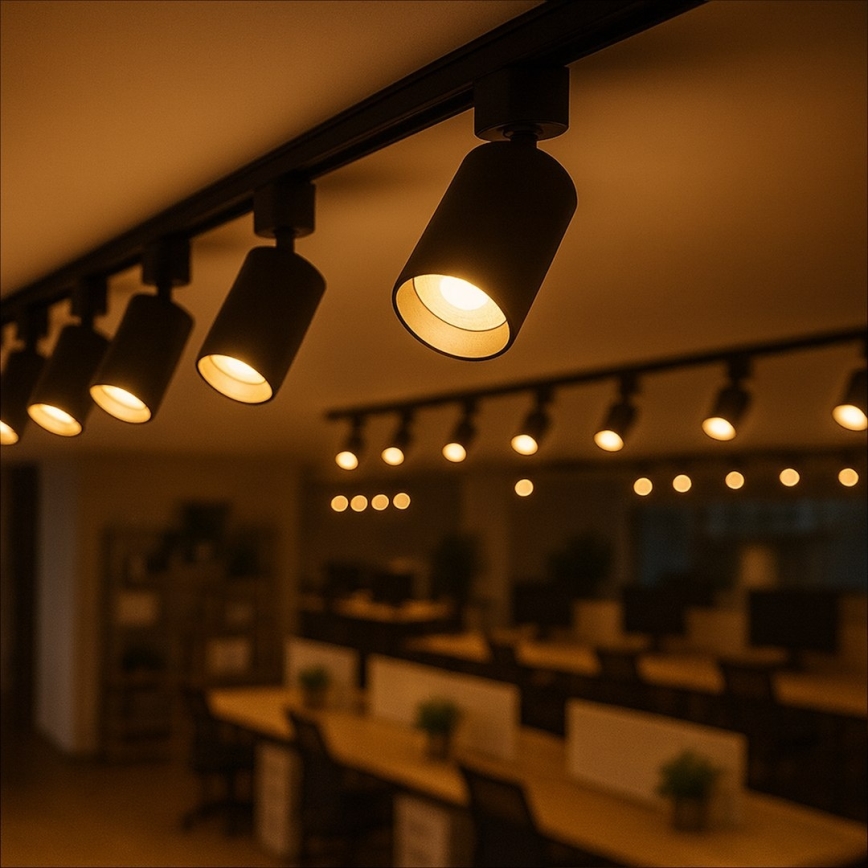 Spot pour rail monophasé TIGER 1xGU10/10W/230V noir