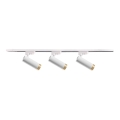 Spot pour système de rail FADO 3xGU10/10W/230V + 1 m système de rail blanc