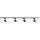 Spot pour système de rail LYNX 4xGU10/10W/230V + 2 x 75 cm système de rail noir