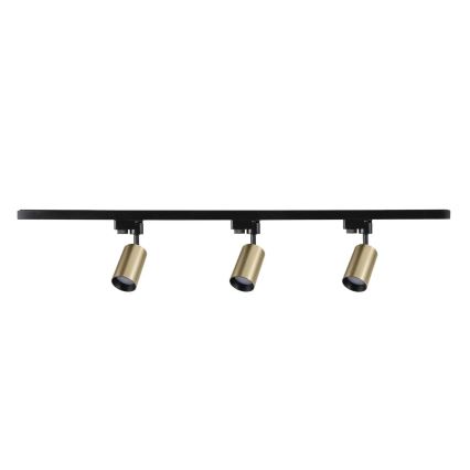 Spot pour système de rail MARIBEL 3xGU10/10W/230V +1 m système de rail doré