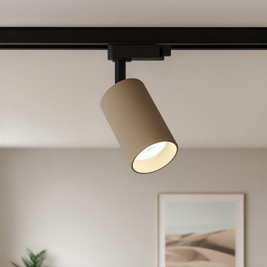 Spot pour système de rail monophasé PIPE 1x GU10/10W/230V beige