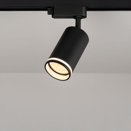 Spot pour système de rail monophasé PIPE 1xGU10/10W/230V, noir