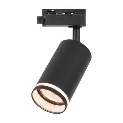 Spot pour système de rail monophasé PIPE 1xGU10/10W/230V, noir