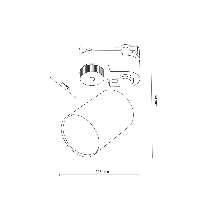 Spot pour système de rail monophasé TOP 1xGU10/10W/230V blanc