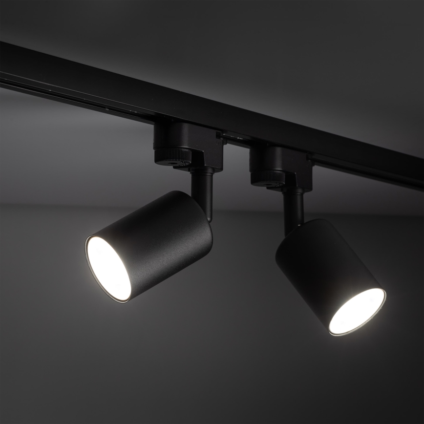 Spot pour système de rail monophasé TOP 1xGU10/10W/230V noir