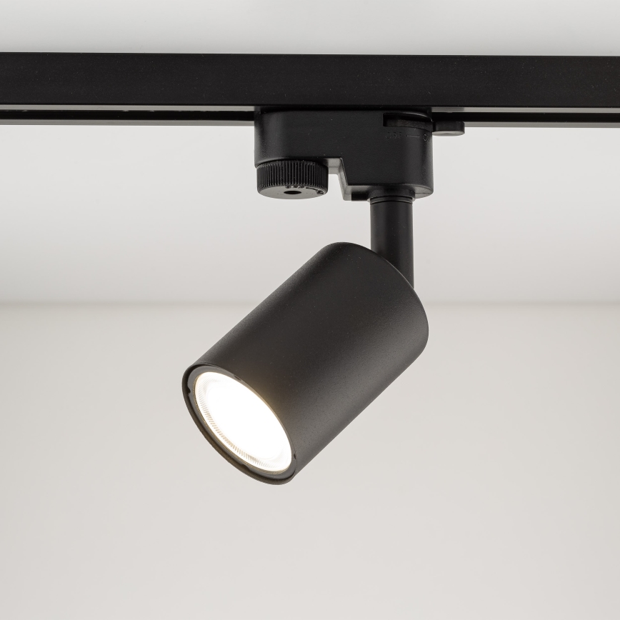 Spot pour système de rail monophasé TOP 1xGU10/10W/230V noir